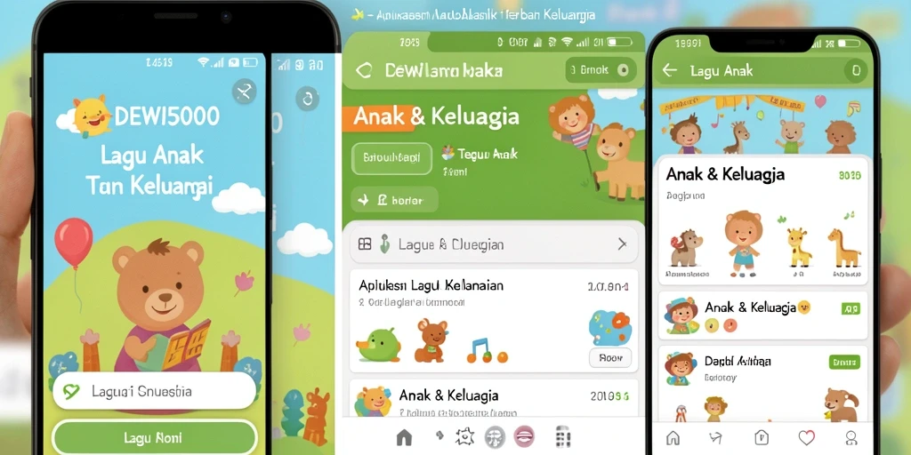 Tampilan antarmuka DEWI5000 yang ceria dan ramah anak.