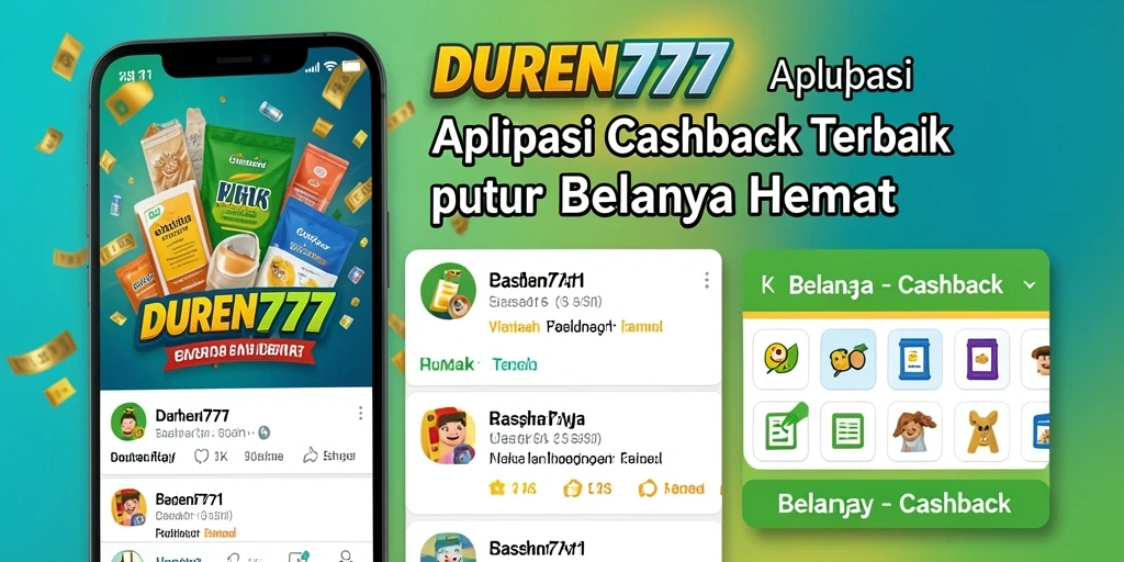 Tampilan antarmuka aplikasi DUREN777 yang memudahkan akses cashback.
