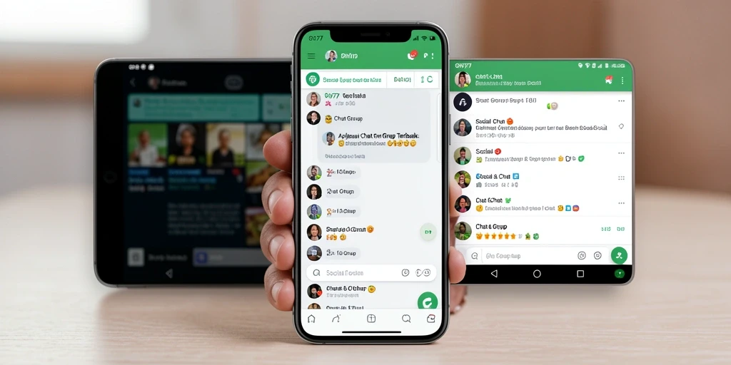 Antarmuka GN777 yang menarik untuk percakapan grup.
