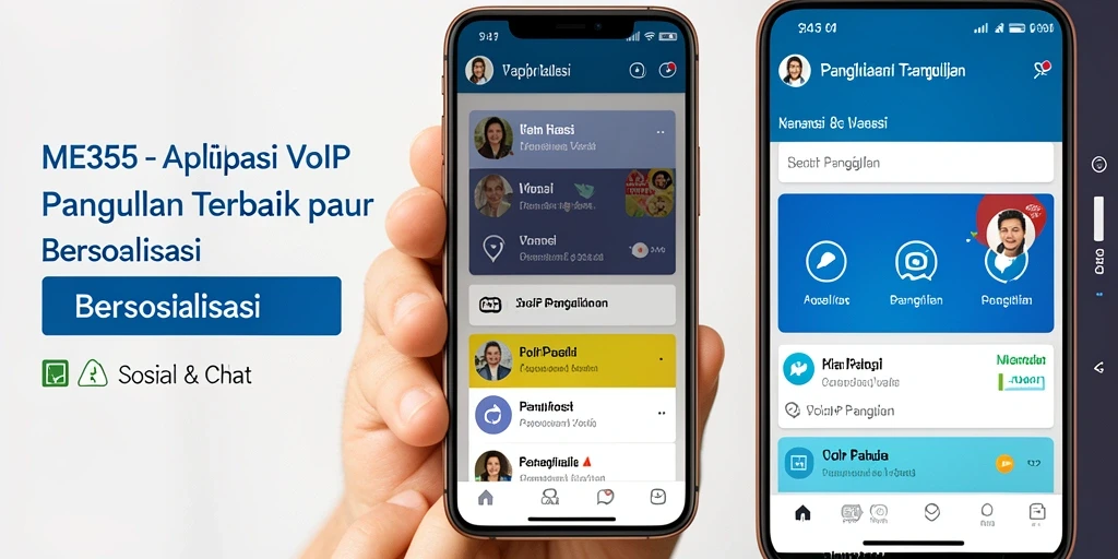 Tampilan antarmuka ME355 dengan fitur VoIP Panggilan yang menarik.