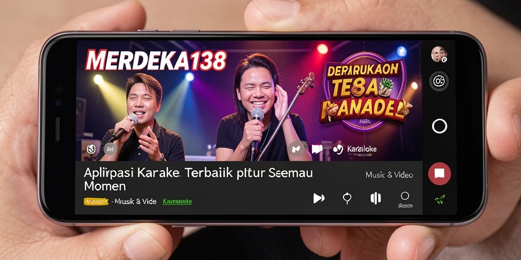Antarmuka aplikasi Karaoke MERDEKA138 yang menarik dan mudah digunakan.