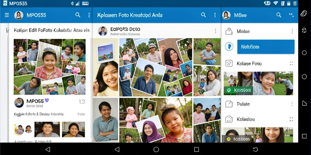 Antarmuka MPO555 yang menarik dan fungsional untuk kolase foto.