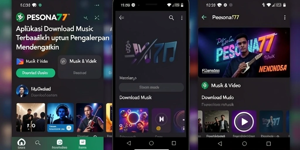 Antarmuka PESONA77 yang intuitif untuk Download Musik.